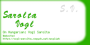 sarolta vogl business card